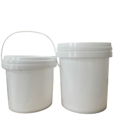 Easy-Opening White Plastic Pail with Lid Storage Thickness 1.0MM-2.5mm Long-Lasting