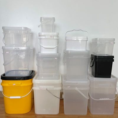 Directly Supply 1.0 to 2.5 MM Thickness Feed Seed Plastic Pail Square Bucket for Tool