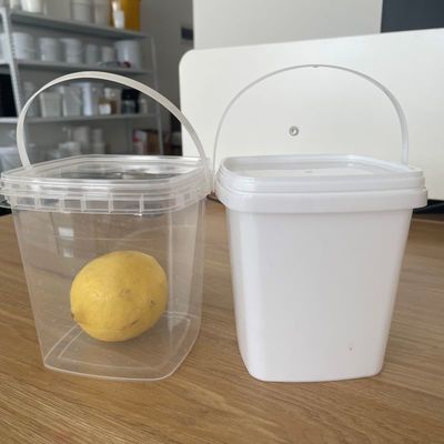 500ml Square Container Plastic Bucket with Lid Durable and Customizable Design