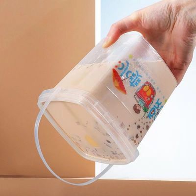 500ml Square Container Plastic Bucket with Lid Durable and Customizable Design