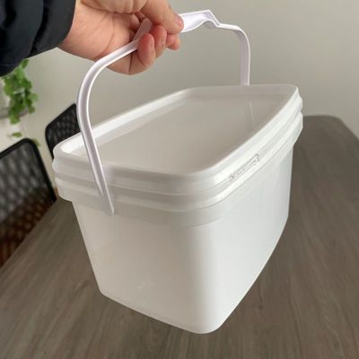 Custom Print 3L Square Bucket with 5kg Capacity and Durable Plastic Material