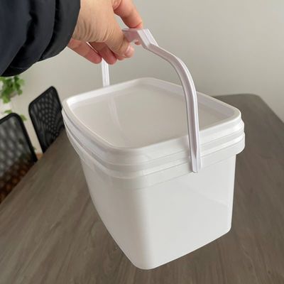 Custom Print 3L Square Bucket with 5kg Capacity and Durable Plastic Material