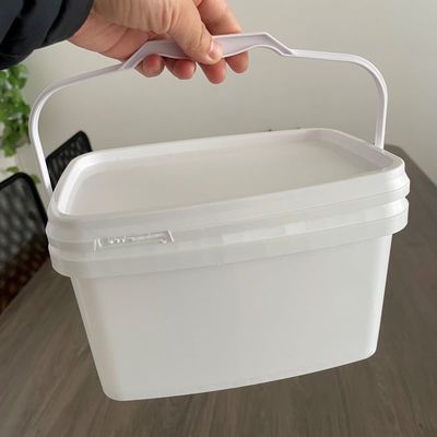 Custom Print 3L Square Bucket with 5kg Capacity and Durable Plastic Material