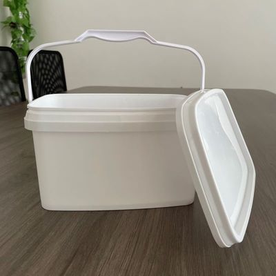 Custom Print 3L Square Bucket with 5kg Capacity and Durable Plastic Material