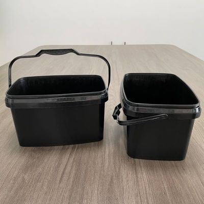 Cosmetic Fishing Baits Bucket 10L Pail Square Plastic Bucket with Printed Design