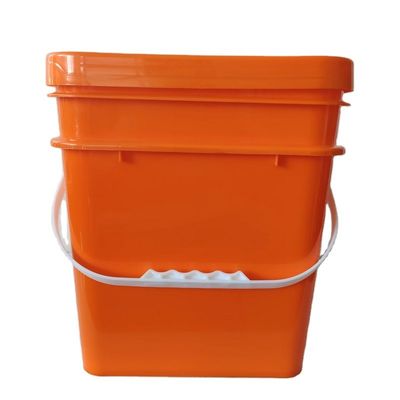 Biscuits Container 15L Square Plastic Bucket with HDPE Material and Printed Design