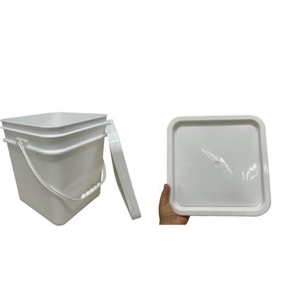 Biscuits Container 15L Square Plastic Bucket with HDPE Material and Printed Design