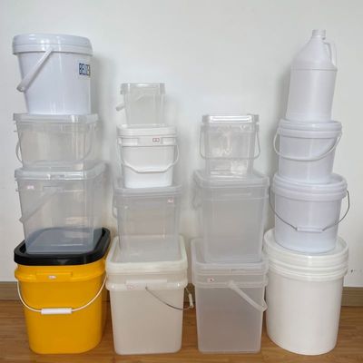 Biscuits Container 15L Square Plastic Bucket with HDPE Material and Printed Design
