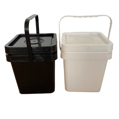 Square Plastic Bucket for Drink Packaging Full Sizes 5L 15L Thickness 1.0 to 2.5 MM