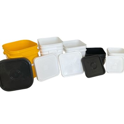 Square Plastic Bucket for Drink Packaging Full Sizes 5L 15L Thickness 1.0 to 2.5 MM