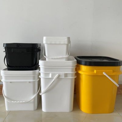 Polypropylene Square Transparent Plastic Bucket with Printed Thickness 1.0 to 2.5 MM