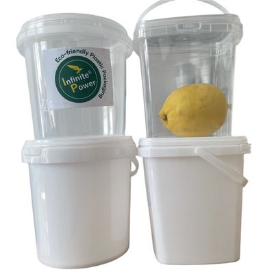 Customized PP Container Drink Bucket in Clear White Color for and Customized Needs