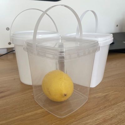 Customized PP Container Drink Bucket in Clear White Color for and Customized Needs