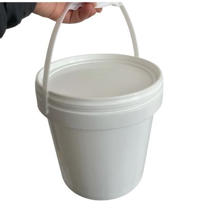 1L 2L 3L 4L 5L White Round Plastic Bucket with Cover Customizable and Durable