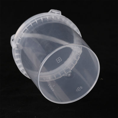 1L 2L 3L 4L 5L White Round Plastic Bucket with Cover Customizable and Durable