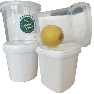 1L 2L 3L 4L 5L White Round Plastic Bucket with Cover Customizable and Durable