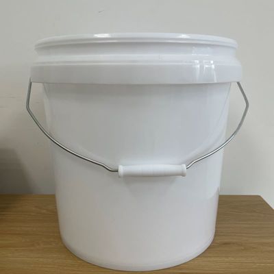 Customized 1L-25L Round Plastic Bucket with IML Printing and Heat Transfer Printing