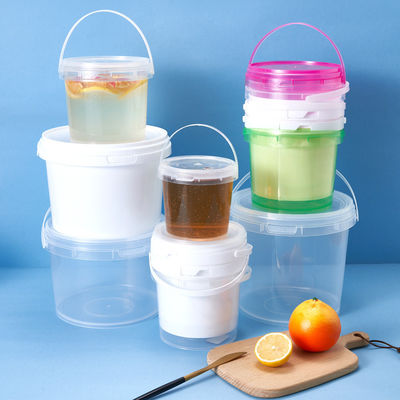 1L 2L 3L 5L 6L 8L 10L Food Grade Round or Square Plastic Bucket Container with Lid