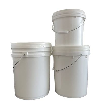 Affordable 10L 15L 16L 18L 20L 25L Custom White PP Plastic Bucket with Lid and Handle