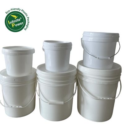 Recycle Customize 15L Plastic Bucket With Lid and Strong Pail with Metal Handle