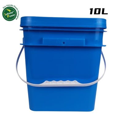 Industrial Square Clear or White IML Printed Plastic Bucket for Animal Feed Container