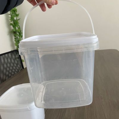Ice Cream Container Food Grade Plastic Bucket with Lid and Handle Thickness 1.0 to 2.5 MM
