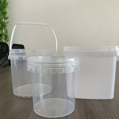 Ice Cream Container Food Grade Plastic Bucket with Lid and Handle Thickness 1.0 to 2.5 MM