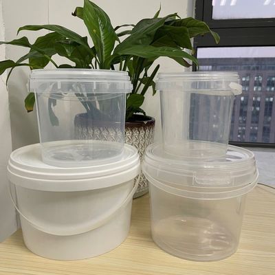 1L 2L 4L 5L Round Plastic Bucket Rectangle Bucket with Lid Custom LOGO Printing Pail