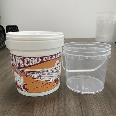 Customize Plastic Pail Transparent Plastic Paint Bucket for Food Grade Applications