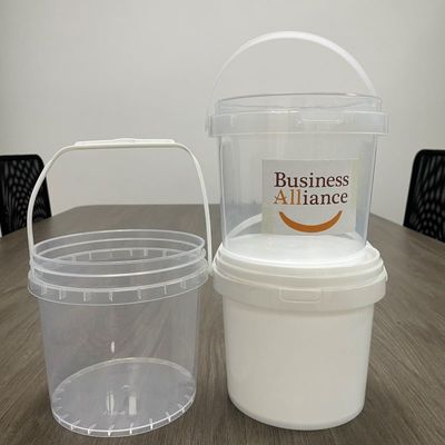 FOOD SAFE APPROVED 2L 4L 8L 10L 16L Plastic White PP Bucket with Lid Certificate FDA