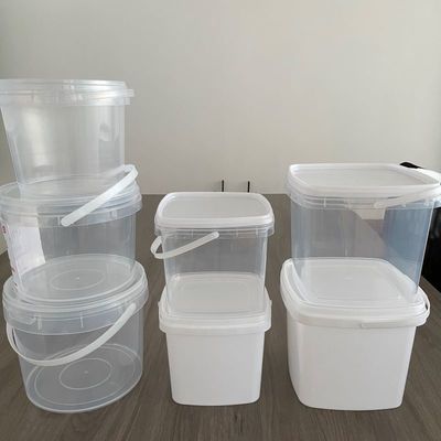 Printing Silk Screen Cotton Candy Bucket with Air tight Lid Round Clear Food Container
