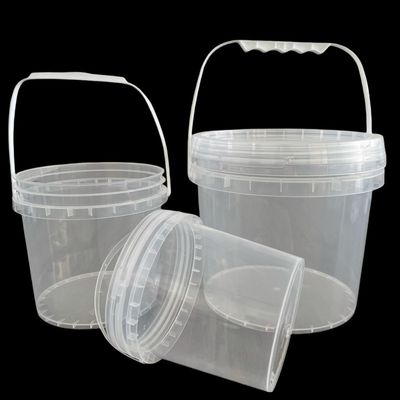 Food Storage Bucket Containers All Purpose Plastic Tubs with Lid and IML Printing