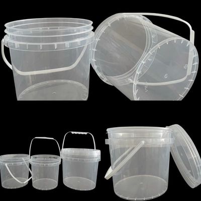 Food Storage Bucket Containers All Purpose Plastic Tubs with Lid and IML Printing