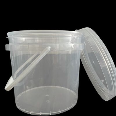 Food Storage Bucket Containers All Purpose Plastic Tubs with Lid and IML Printing