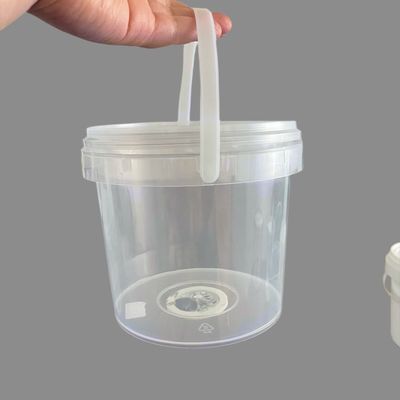 Custom Lanyard Round Glow Bucket for Sauce Ice Cream and Cookie in Plastic Pail