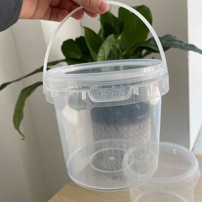 Customize YES 2L 3L 4L 5L Plastic Pail with Lid Black and Durable