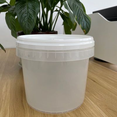 Customize Clear Tubs with Plastic Handle and Lid Plastic Bucket