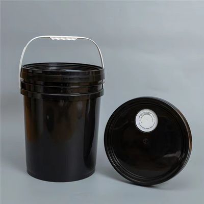 20L Black Plastic Bucket for Tools Buckets Lid and Handle Accessory Package