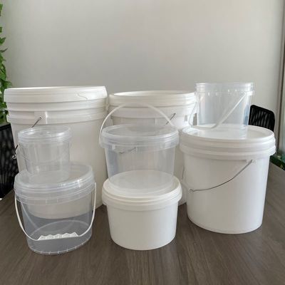 Round 1L 2L 3L 4L 5L Black or White Plastic Bucket with Lid Thickness 1.0 to 2.5 MM