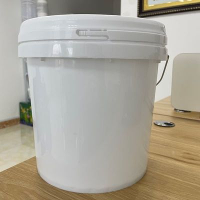 Customized 8L White PP Plastic Bucket with Lid and Handle Chemical Resistant Material