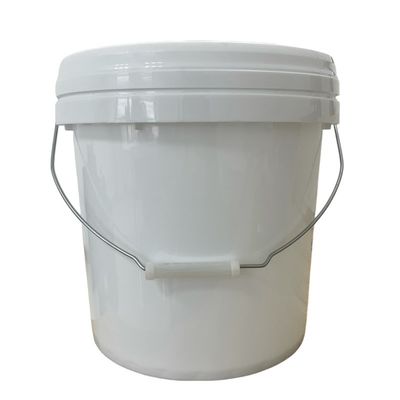 Customized 8L White PP Plastic Bucket with Lid and Handle Chemical Resistant Material