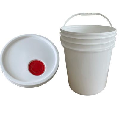 5 Gal Food Grade Plastic Pails with Metal Handle Customize Thickness 1.0 to 2.5 MM