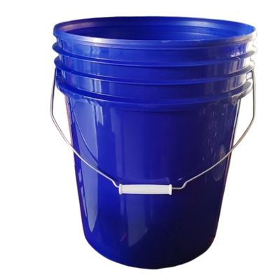 5 Gal Food Grade Plastic Pails with Metal Handle Customize Thickness 1.0 to 2.5 MM