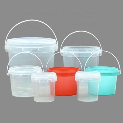 1L 2L 3L 4L 5L Food Grade Buckets with Lids PP Material Tamper Proof Plastic Containers
