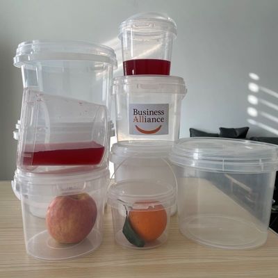 1L 2L 3L 4L 5L Food Grade Buckets with Lids PP Material Tamper Proof Plastic Containers