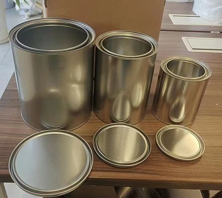 1L-5L Custom Round Metal Bucket Jar for Paint and Sauce Handle or Without Handle Option