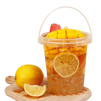 Tamper Proof Small White Yogurt Bucket 500ml 750ml 1L Food Grade Storage Container with Lid