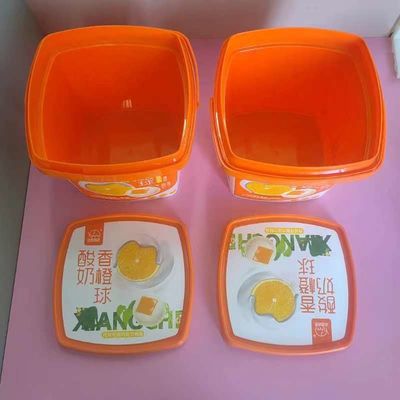 Tamper Proof Small White Yogurt Bucket 500ml 750ml 1L Food Grade Storage Container with Lid