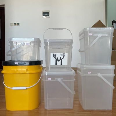 Construction Square Plastic Drums with Lid and Handle Load Bearing 5L 10L 15L 20L 25L