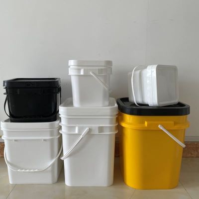 Construction Square Plastic Drums with Lid and Handle Load Bearing 5L 10L 15L 20L 25L